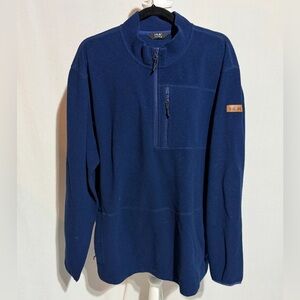 Huk Channel 1/4 Zip Fleece Mock Neck Pullover Navy Blue Men's Size XL